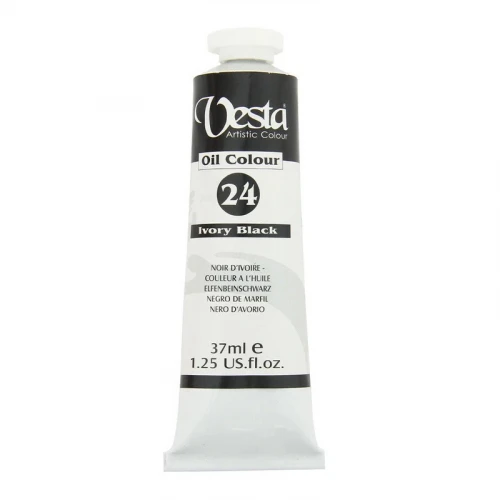 رنگ روغن وستا Ivory Black 24 حجم 37 میلی لیتر