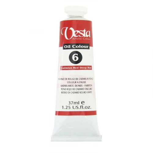 رنگ روغن وستا Cadmium Red Deep Hue 6 حجم 37 میلی لیتر