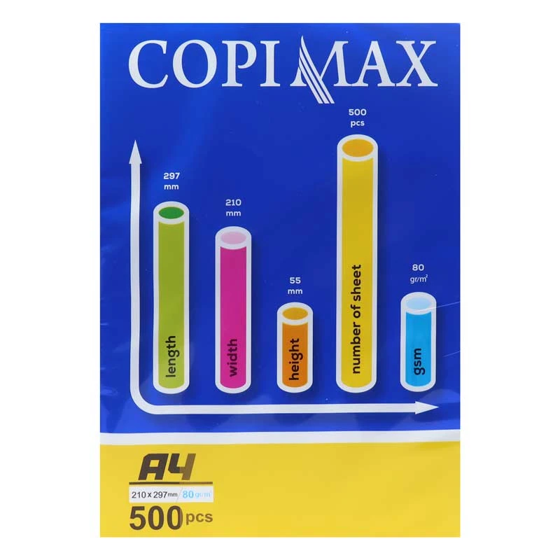 کاغذ A4 کپی مکس نوین کاغذ 80 گرم بسته 500 عددی