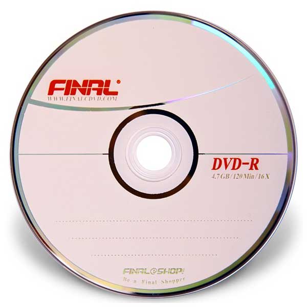 دی وی دی خام فینال ظرفیت 4.7 گیگابایت